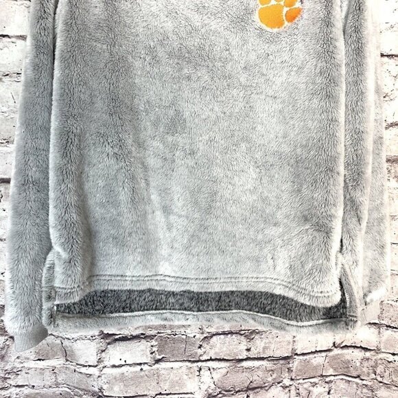 Boxercraft Teddy Sherpa Supersoft Gray CLEMSON TIGERS Pullover Sz Small - Picture 6 of 8